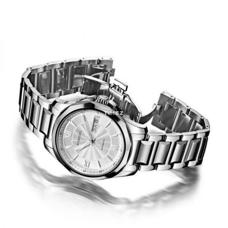 Rossini,Classic 40mm,40mm,Stainless Steel,Silver White,Automatic,Date,Day,5585W01A