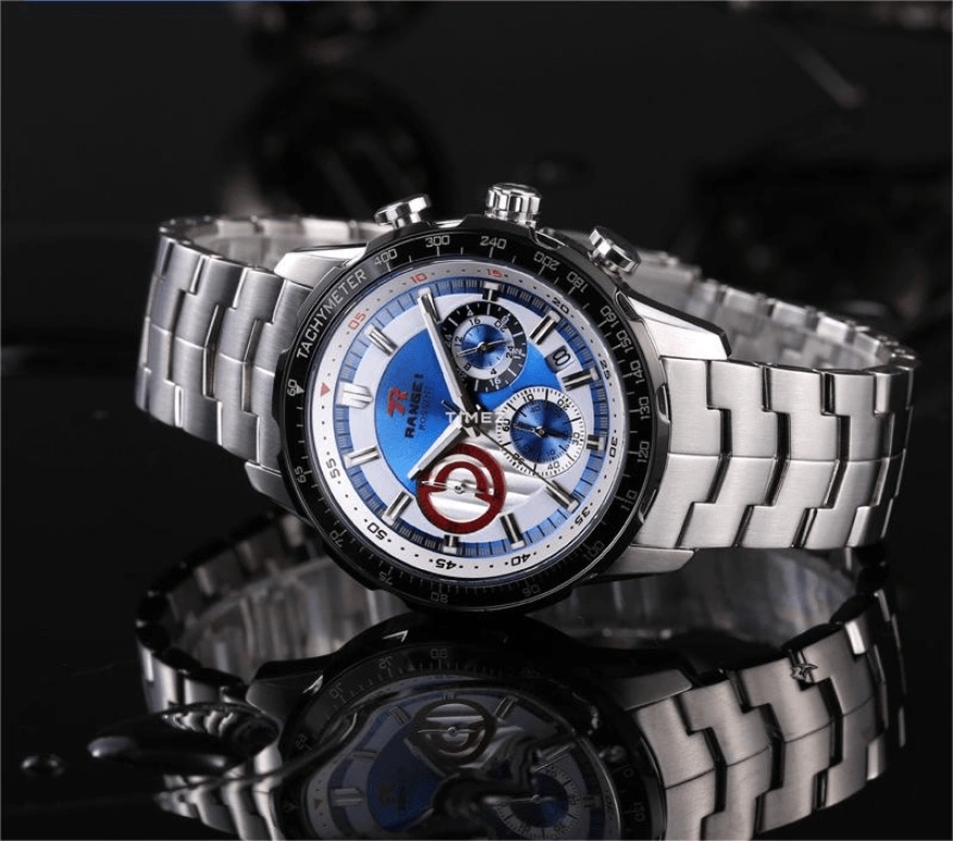Rossini,Range1 42mm,42mm,Stainless Steel,Blue,Quartz,Chronograph,Day,Dule Time,YD5545T01A