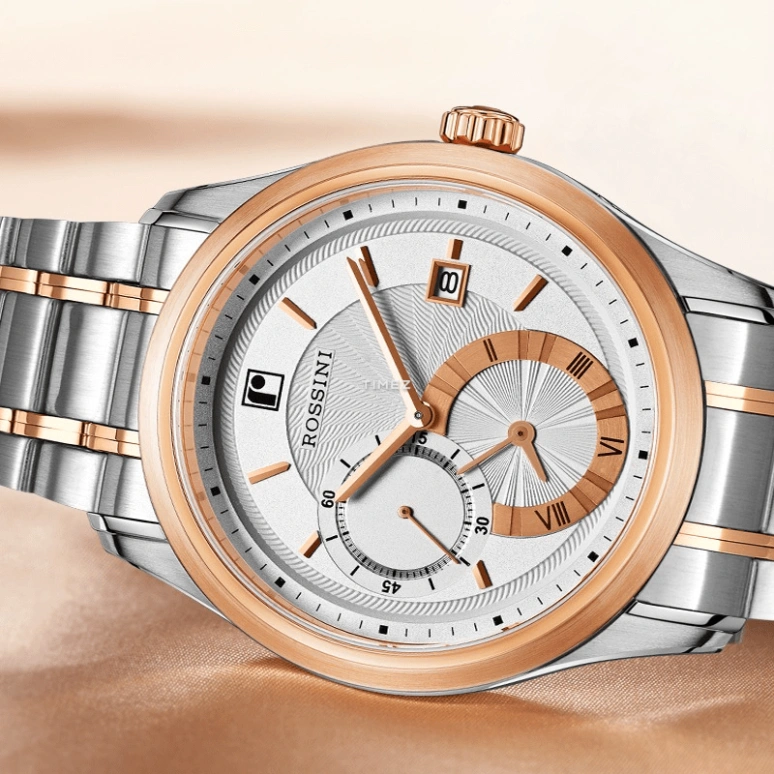 Rossini,Official Business 41.50mm,41.50mm,Stainless Steel,Silver White,Quartz,Day,Sapphire,7615T01A