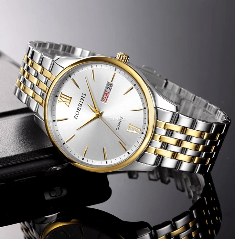 Rossini,Classic 40mm,40mm,Stainless Steel,Silver White,Quartz,Date,Day,718573T01C