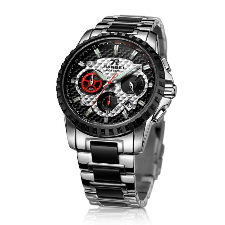 Rossini,Range1 41mm,41mm,Stainless Steel,Black,Quartz,Chronograph,Day,YD5541T04A