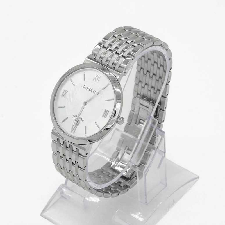 Rossini,Silk 37.50mm,37.50mm,Stainless Steel,Silver,Grey,Quartz,Day,Sapphire,7387W01A