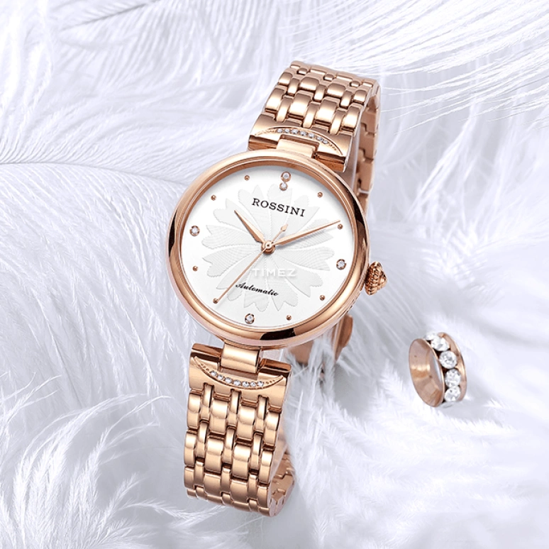 Rossini,Chic 32mm,32mm,Stainless Steel,White,Automatic,Sapphire,Round,518870G01A