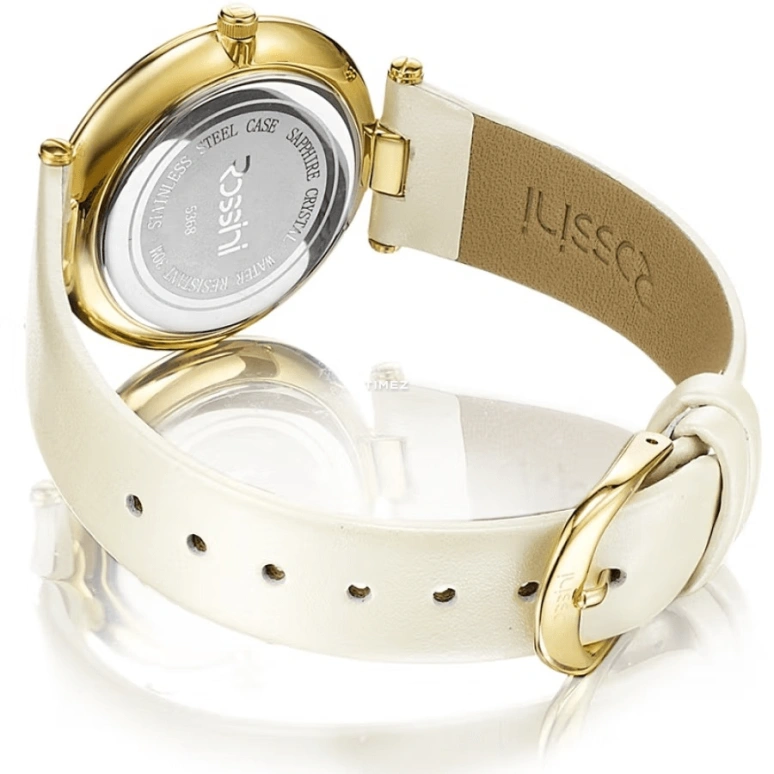 Rossini,Elegance 33mm,33mm,Stainless Steel,White,Quartz,Sapphire,Crystal Glass,Round,5368G01B