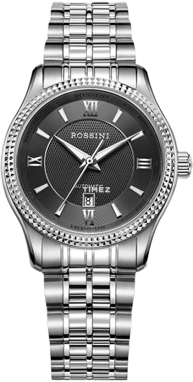 Rossini,Official Business 32mm,32mm,Stainless Steel,Black,Automatic,Day,Sapphire,5700W03C
