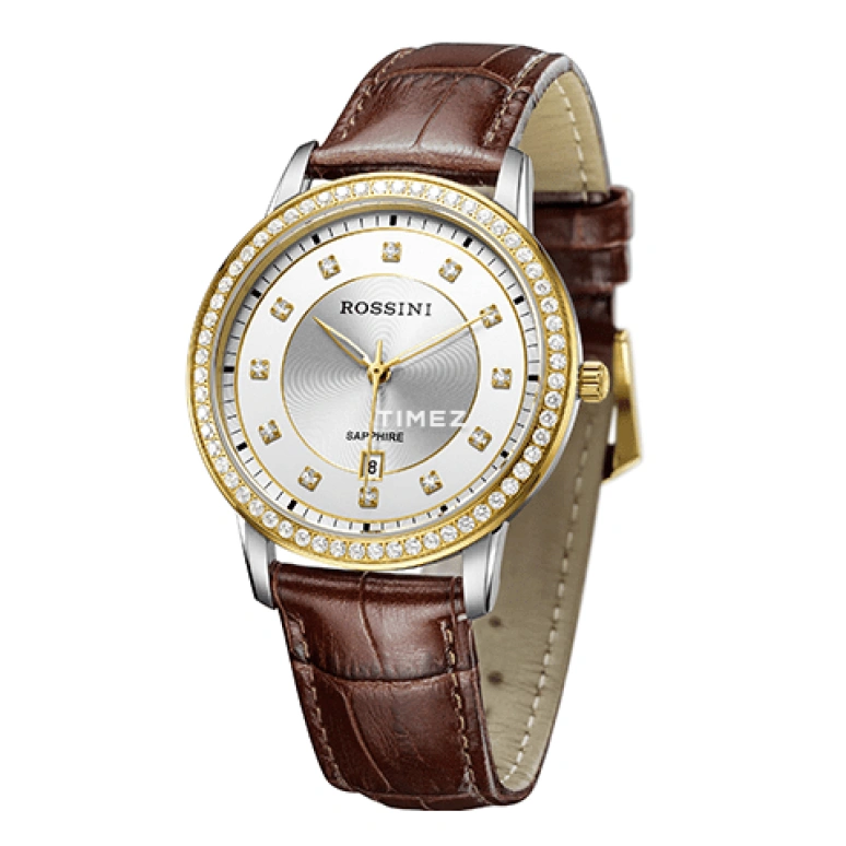 Rossini,Silk 40mm,40mm,Stainless Steel,White,Quartz,Day,Sapphire,Glass,5683T01D