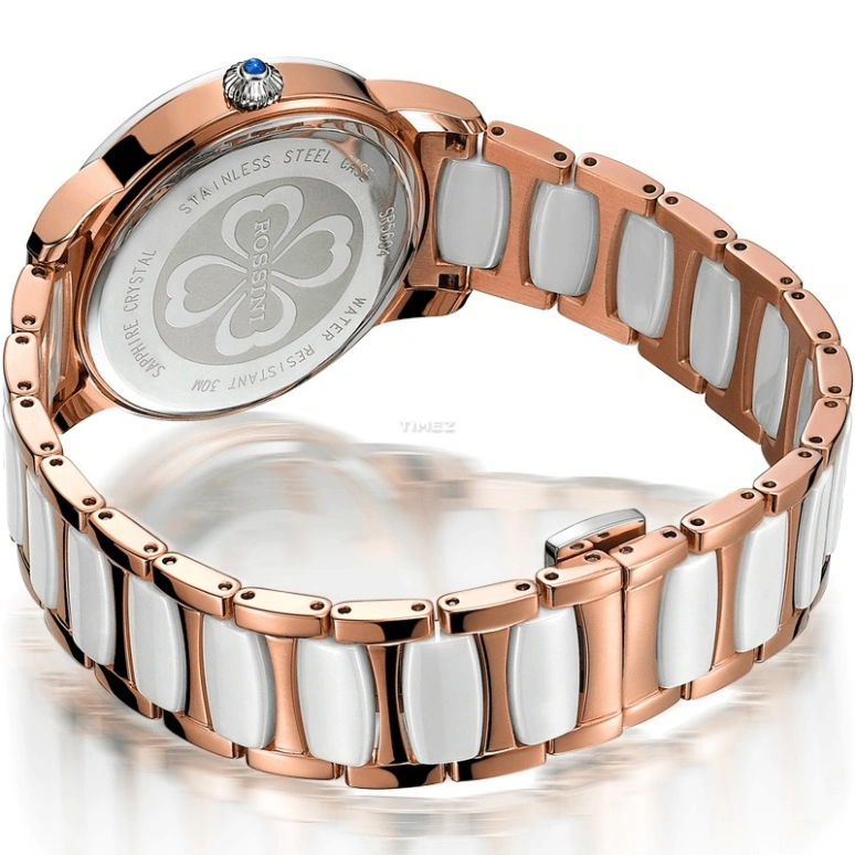 Rossini,Elegance 34mm,34mm,Stainless Steel,Pink,Quartz,Moonphase,Sapphire,Crystal Glass,SR5604T06C
