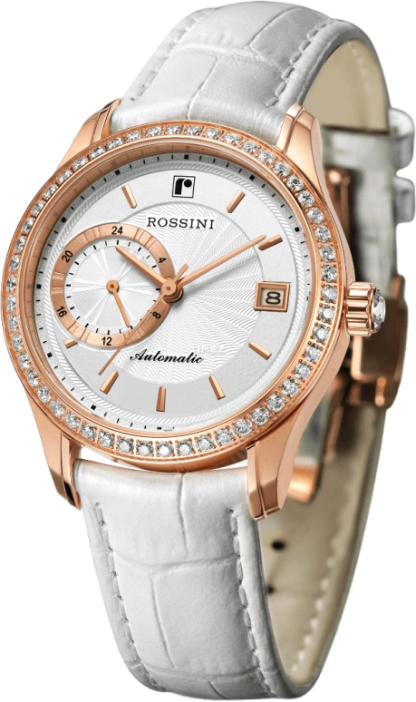Rossini,Official Business 35mm,35mm,Stainless Steel,White,Automatic,Day,Dule Time,6616G01B