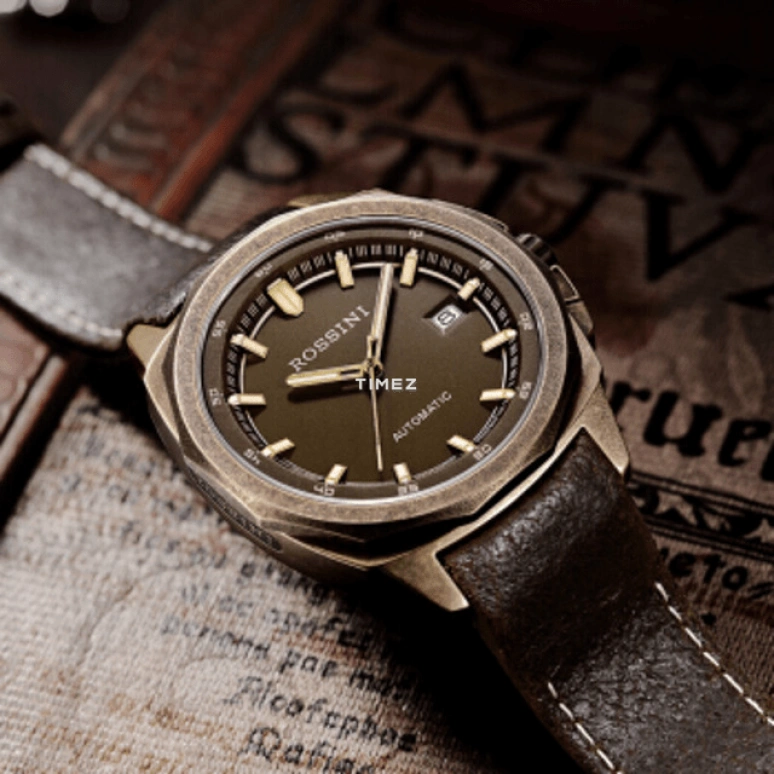 Rossini,Medal 42mm,42mm,Bronze,Brown,Automatic,Day,Sapphire,519979C07B