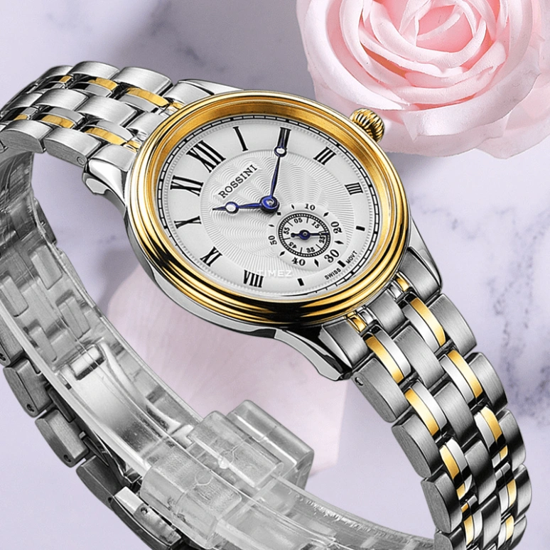 Rossini,Blue Jazz 29mm,29mm,Stainless Steel,Silver White,Quartz,Sapphire,Crystal Glass,Round,5570T01A