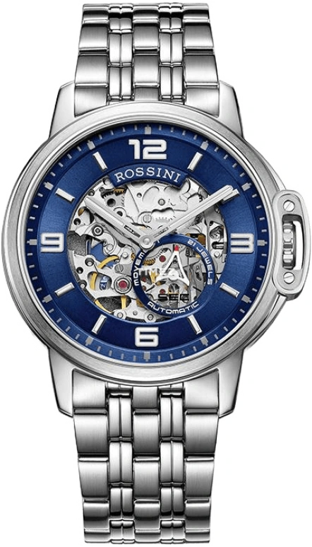 Rossini,Medal 42mm,42mm,Stainless Steel,Skeleton,Blue,Automatic,Sapphire,Round,5793W05C
