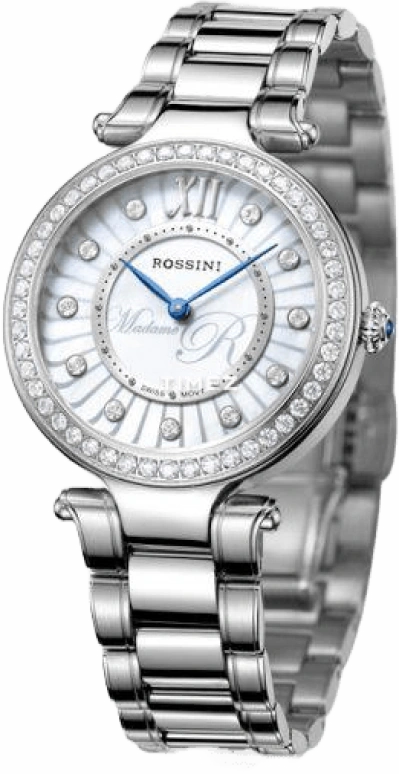 Rossini,Elegance 30mm,30mm,Stainless Steel,Silver White,Quartz,Sapphire,Crystal Glass,Round,SR6642W01A