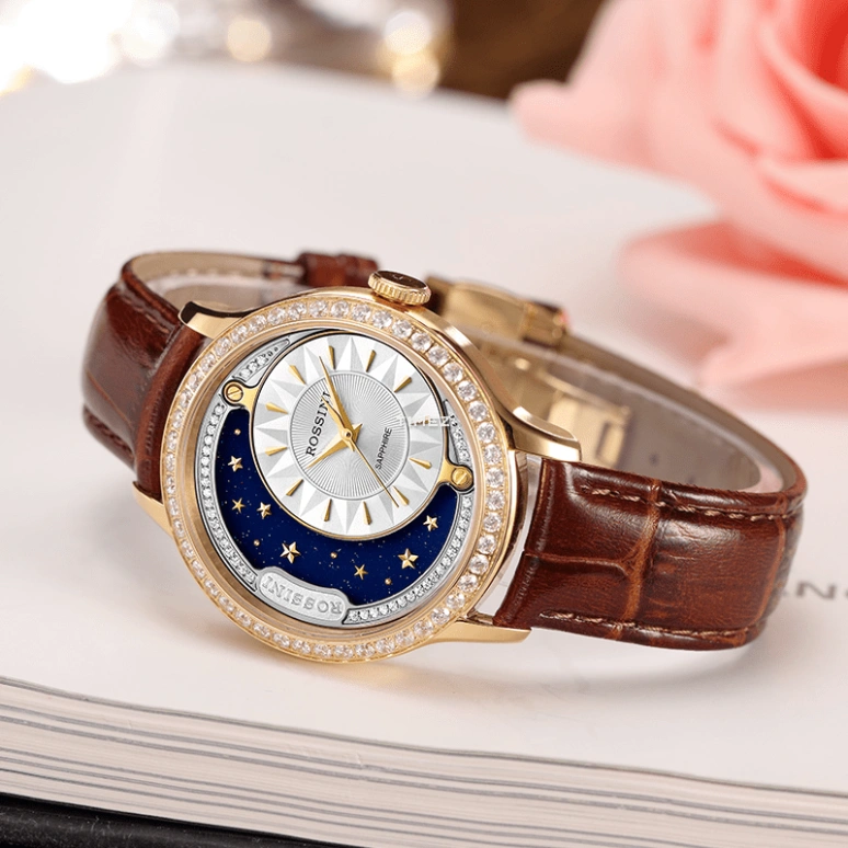 Rossini,Medal 36mm,36mm,Stainless Steel,White,Quartz,Sapphire,Round,6736G01C