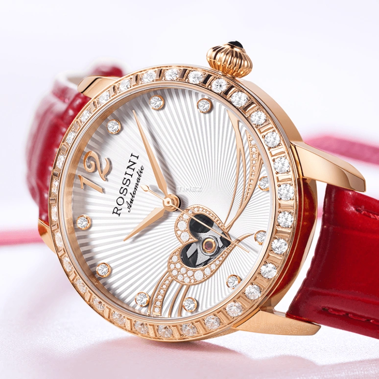 Rossini,Elegance 34mm,34mm,Stainless Steel,White,Automatic,Sapphire,Round,517768G01B