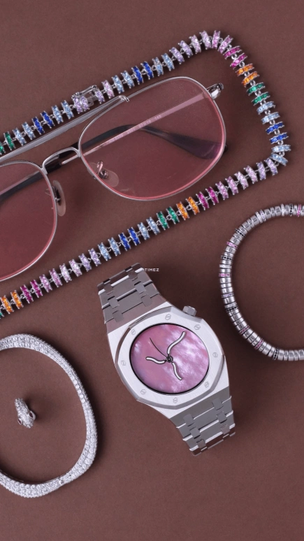 Safrezo,CURVE OAK 38x39.60mm,38x39.60mm,Stainless Steel,Pink,Automatic,Sapphire,Other,CO,CO-C01-S