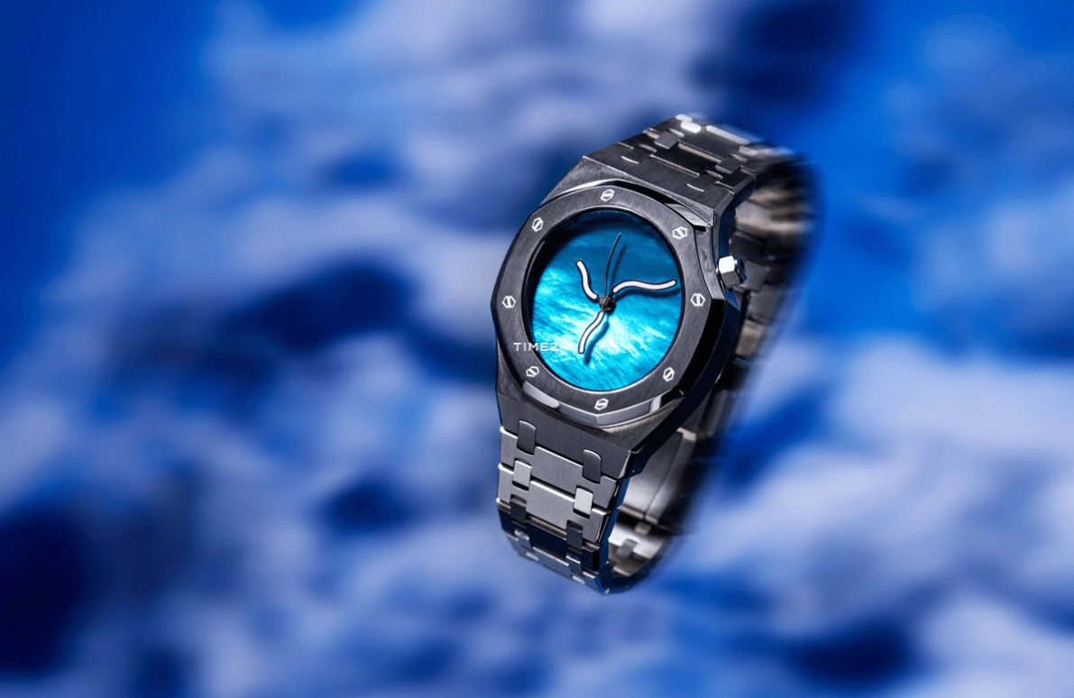 Safrezo,CURVE OAK 38x39.60mm,38x39.60mm,Stainless Steel,Blue,Automatic,Sapphire,Other,CO,CO-SE2501