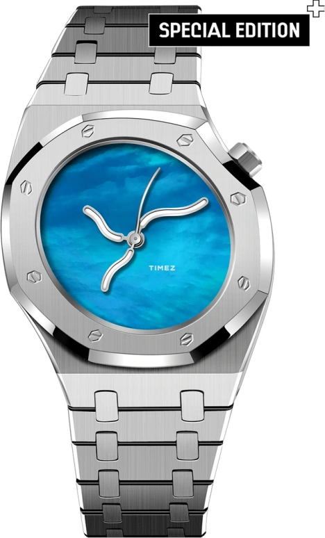 Safrezo,CURVE OAK 38x39.60mm,38x39.60mm,Stainless Steel,Blue,Automatic,Sapphire,Other,CO,CO-SE2501