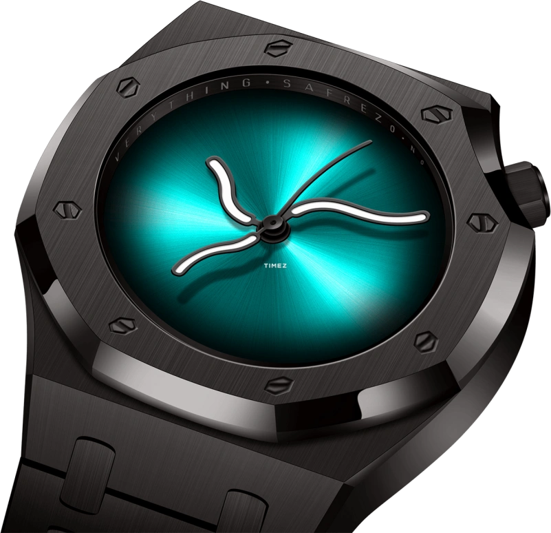 Safrezo,CURVE OAK 38x39.60mm,38x39.60mm,Stainless Steel,Green,Automatic,Sapphire,Other,CO,CO-B01-B