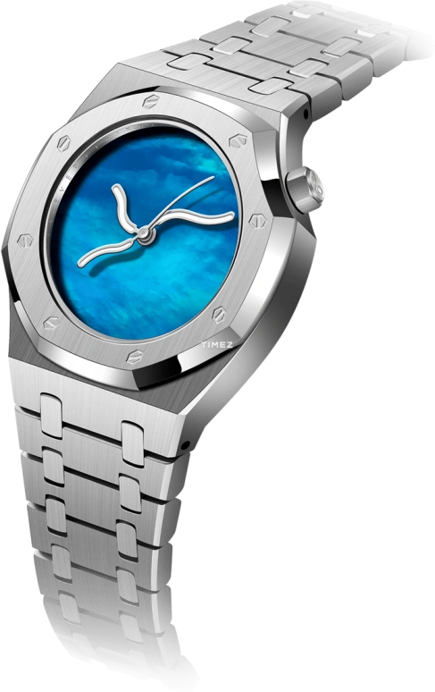 Safrezo,CURVE OAK 38x39.60mm,38x39.60mm,Stainless Steel,Blue,Automatic,Sapphire,Other,CO,CO-SE2501