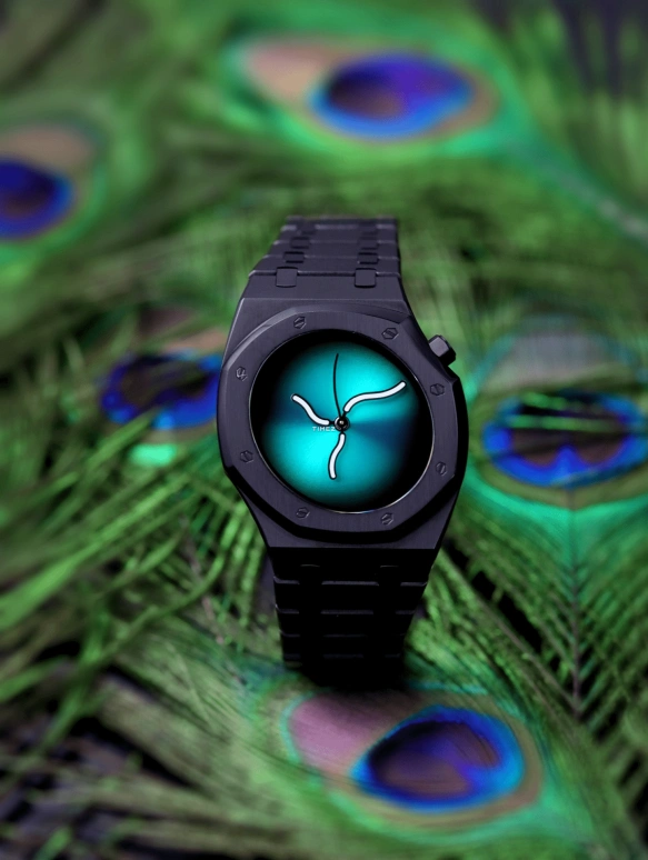 Safrezo,CURVE OAK 38x39.60mm,38x39.60mm,Stainless Steel,Green,Automatic,Sapphire,Other,CO,CO-B01-B