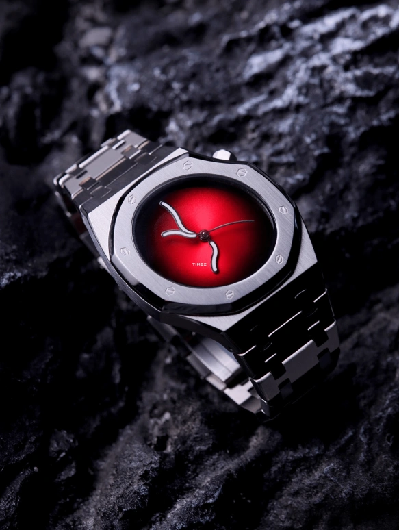 Safrezo,CURVE OAK 38x39.60mm,38x39.60mm,Stainless Steel,Red,Automatic,Sapphire,Other,CO,CO-B02-S