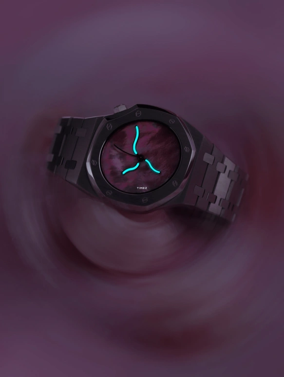 Safrezo,CURVE OAK 38x39.60mm,38x39.60mm,Stainless Steel,Pink,Automatic,Sapphire,Other,CO,CO-C01-S