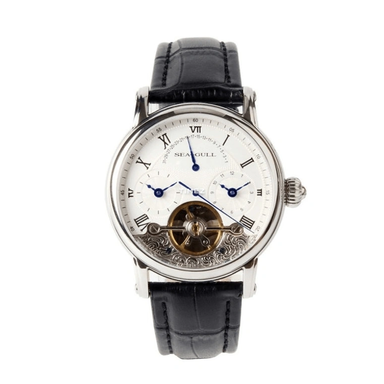 Sea-Gull,Business 40.50mm,40.50mm,Stainless Steel,Silver,Grey,Automatic,Day,Dule Time,Flyback,Retrograde,Sapphire,Crystal Glass,Round,819,819.380