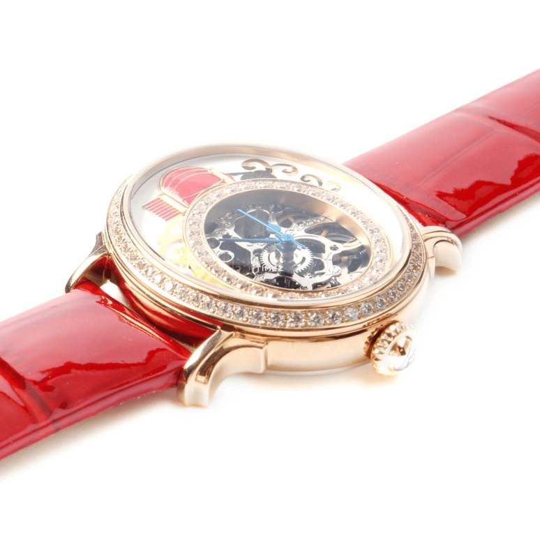 Sea-Gull,Couples 38mm,38mm,Stainless Steel,Rose Gold,White,Automatic,Sapphire,Oval,739,739.759L