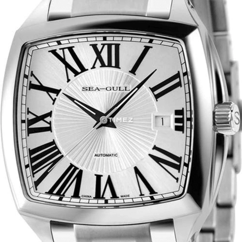 Sea-Gull,Basic 38mm,38mm,Stainless Steel,Silver White,Automatic,Day,Sapphire,Crystal Glass,836,836.354 WHITE