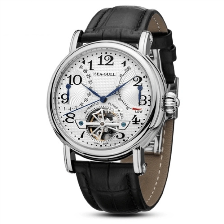 Sea-Gull,Business 40mm,40mm,Stainless Steel,Silver White,Automatic,Day,Power Reserve Indicator,M172S
