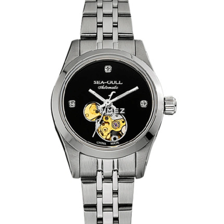 Sea-Gull,Couples 27mm,27mm,Stainless Steel,Black,Automatic,Acrylic,Round,M149SLK