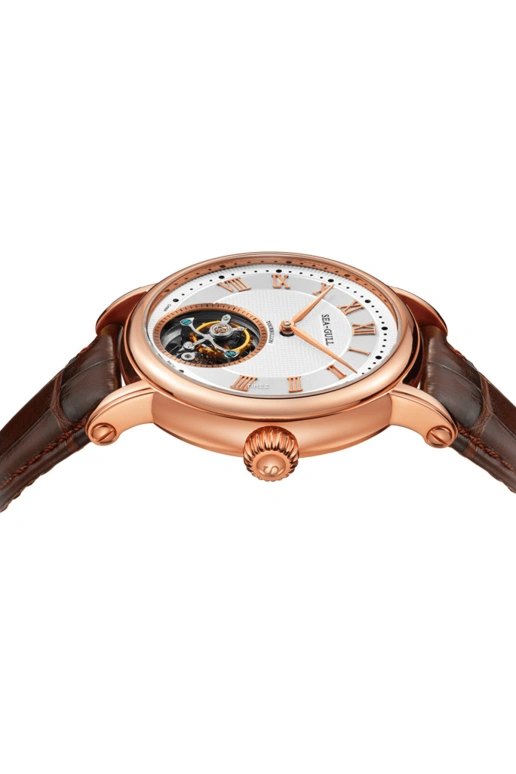Sea-Gull,Museum 40mm,40mm,Rose Gold,White,Automatic,Tourbillon,Sapphire,ST8002ZGA