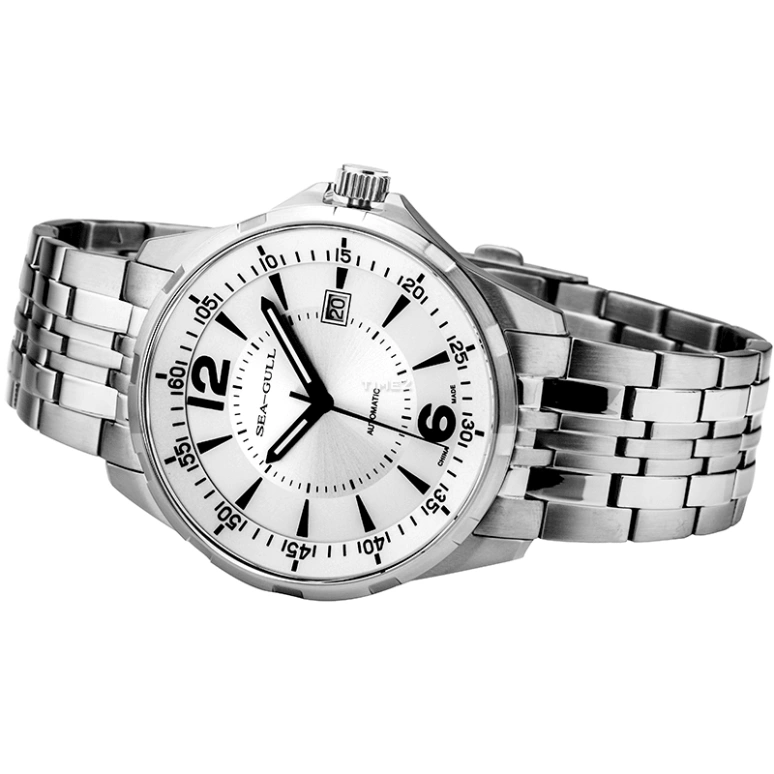 Sea-Gull,Basic 42mm,42mm,Stainless Steel,White,Automatic,Day,Sapphire,Crystal Glass,816,816.355 WHITE