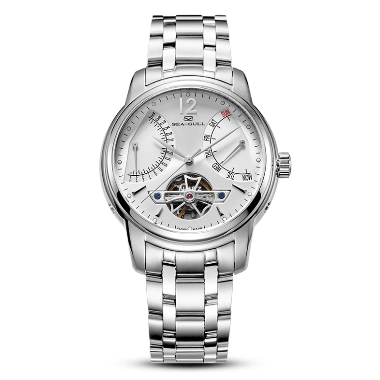 Sea-Gull,Multifunction 40mm,40mm,Stainless Steel,White,Automatic,Date,Day,816,816.425 WHITE