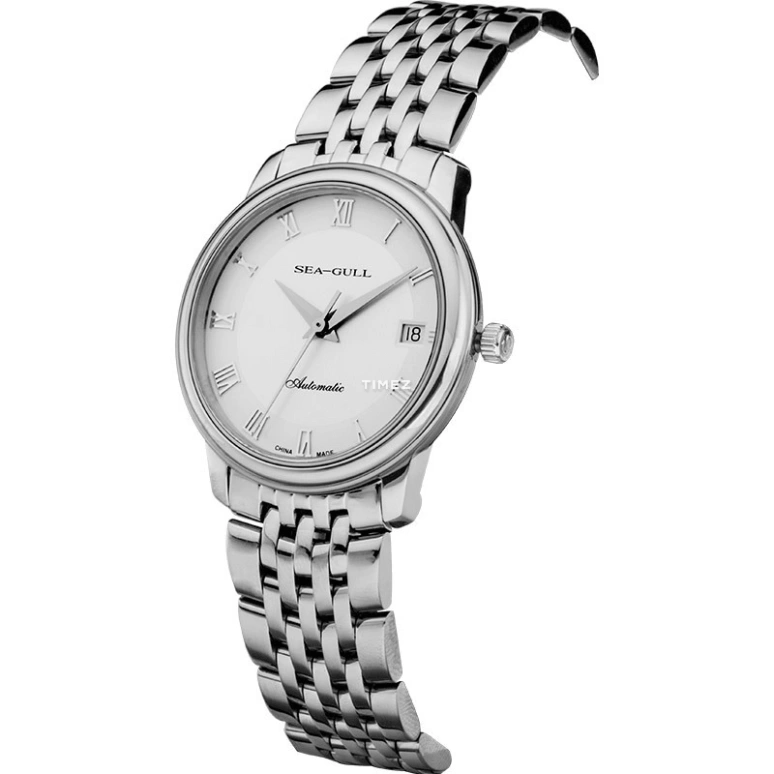 Sea-Gull,Slim 34.50mm,34.50mm,Stainless Steel,White,Automatic,Day,Sapphire,816,816.367 WHITE