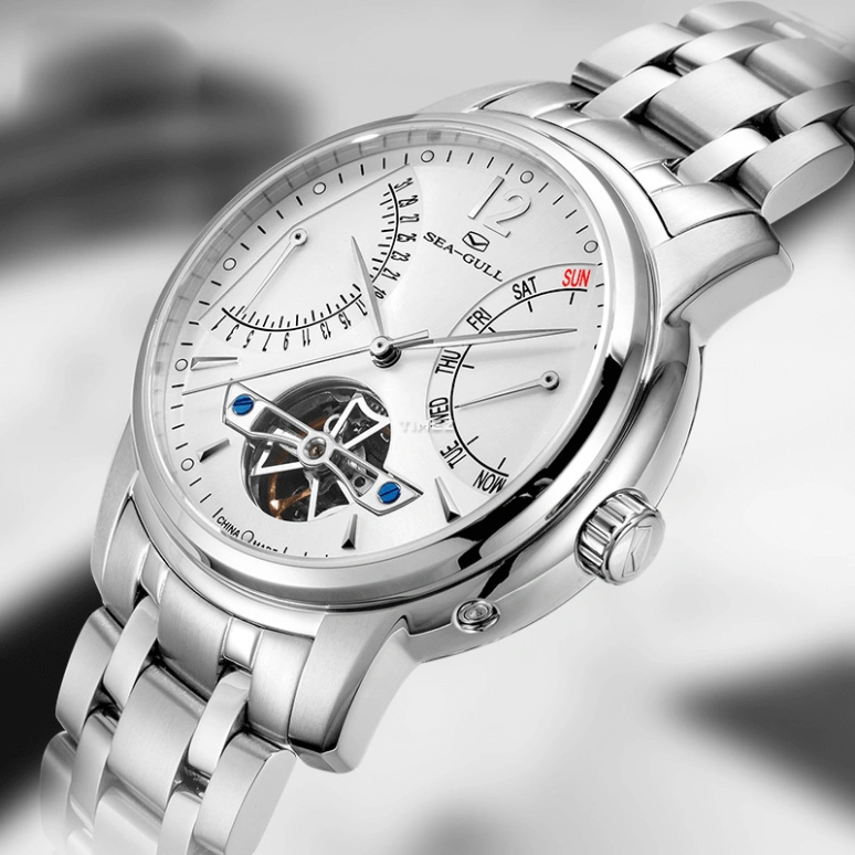 Sea-Gull,Multifunction 40mm,40mm,Stainless Steel,White,Automatic,Date,Day,816,816.425 WHITE