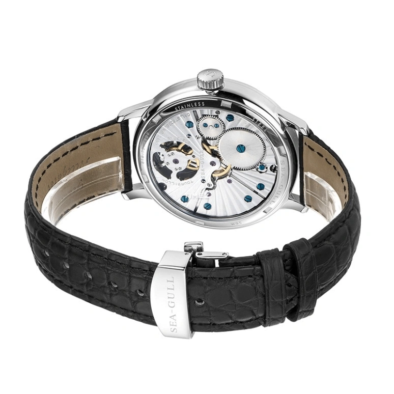 Sea-Gull,Tourbillon 42mm,42mm,Stainless Steel,White,Handwound,Tourbillon,Sapphire,818,818.13.8809