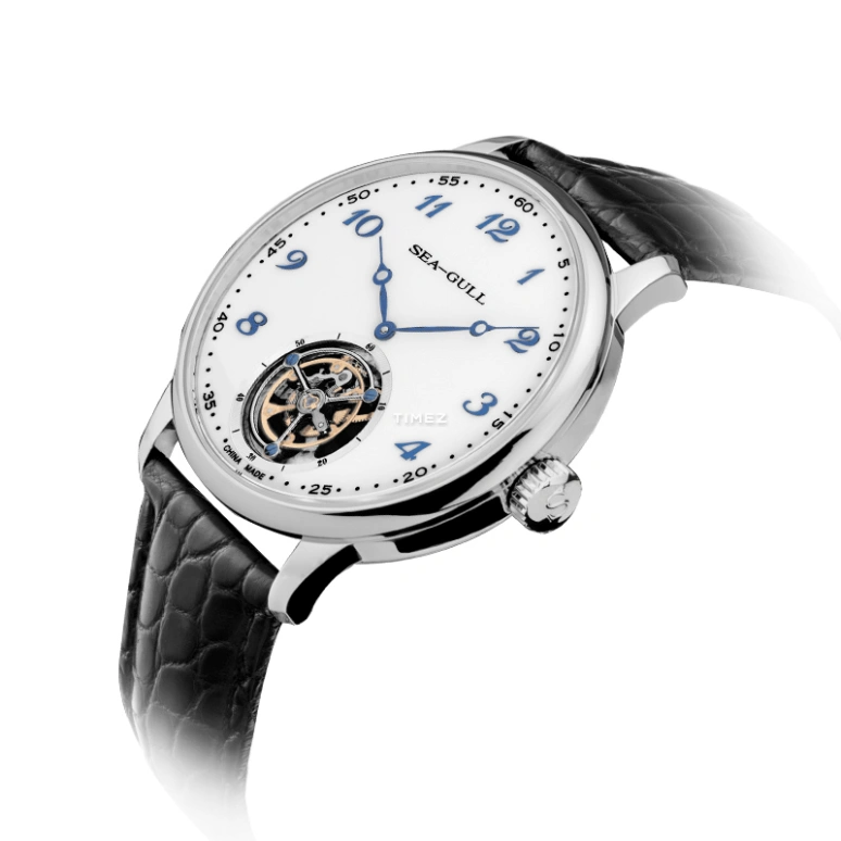Sea-Gull,Tourbillon 42mm,42mm,Stainless Steel,White,Handwound,Tourbillon,Sapphire,Crystal Glass,818,818.872