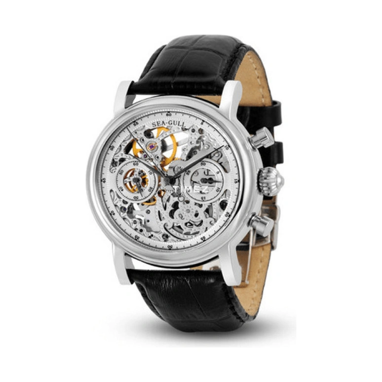 Sea-Gull,Museum 41mm,41mm,Stainless Steel,Skeleton,Automatic,Chronograph,Sapphire,Crystal Glass,M190SK