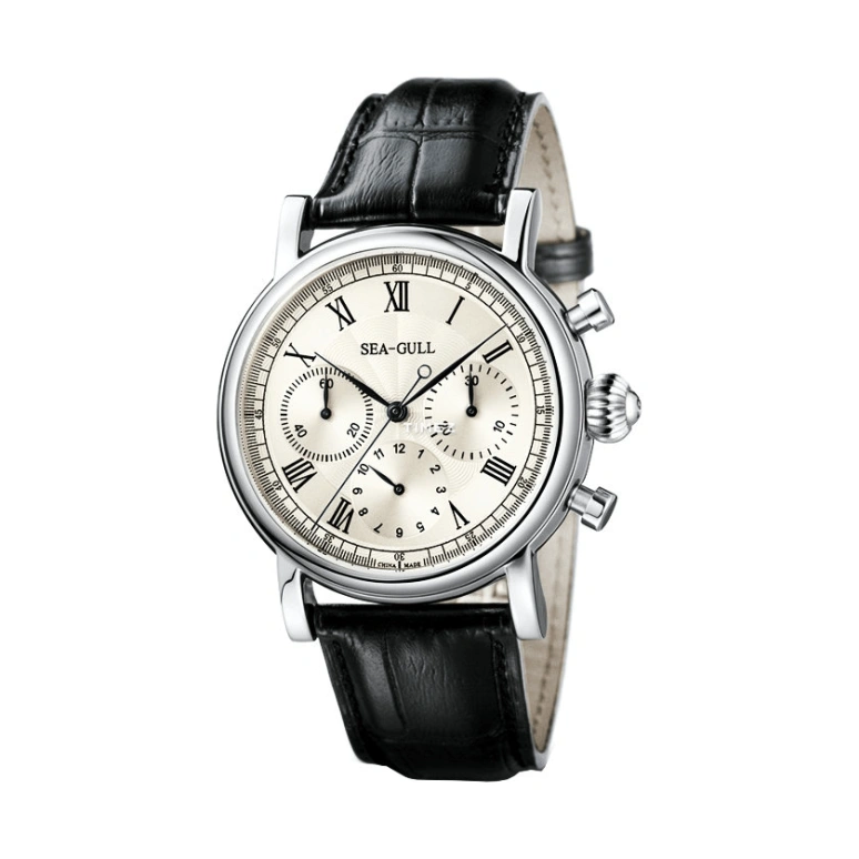 Sea-Gull,Museum 41mm,41mm,Stainless Steel,Beige,Handwound,Chronograph,Sapphire,M192S