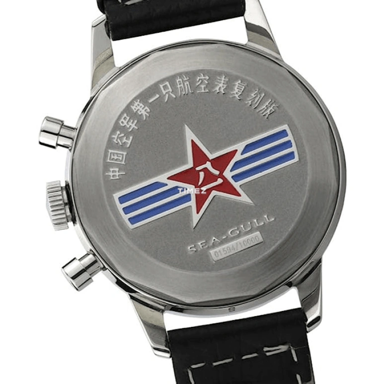 Sea-Gull,Multifunction 37mm,37mm,Stainless Steel,Silver,Grey,Automatic,Chronograph,Acrylic,D304
