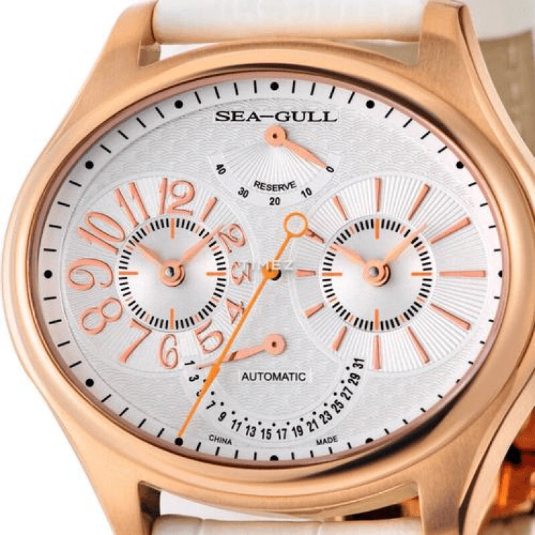 Sea-Gull,Couples 37mm,37mm,Stainless Steel,White,Automatic,Day,Power Reserve Indicator,Flyback,Retrograde,Sapphire,Crystal Glass,Round,539,539.359