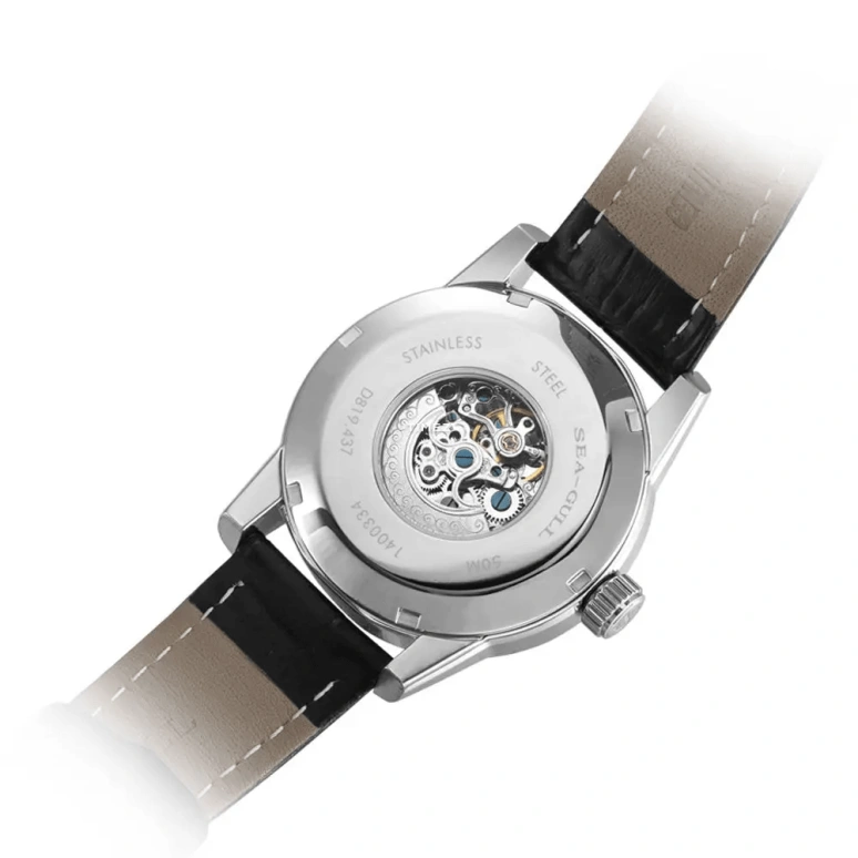Sea-Gull,Basic 40mm,40mm,Stainless Steel,White,Automatic,Glass,Round,D819,D819.437