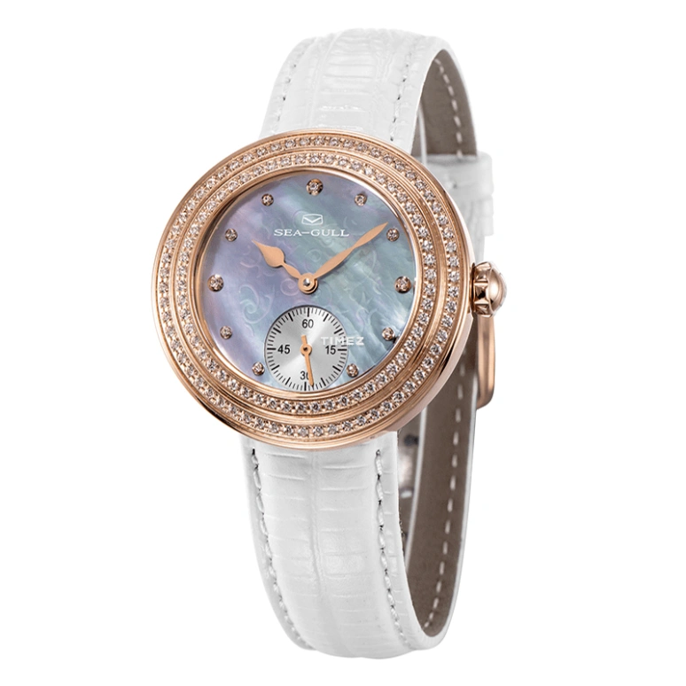 Sea-Gull,I Do 36.50mm,36.50mm,Stainless Steel,Rose Gold,Blue,Automatic,Sapphire,Round,719,719.751L BLUE