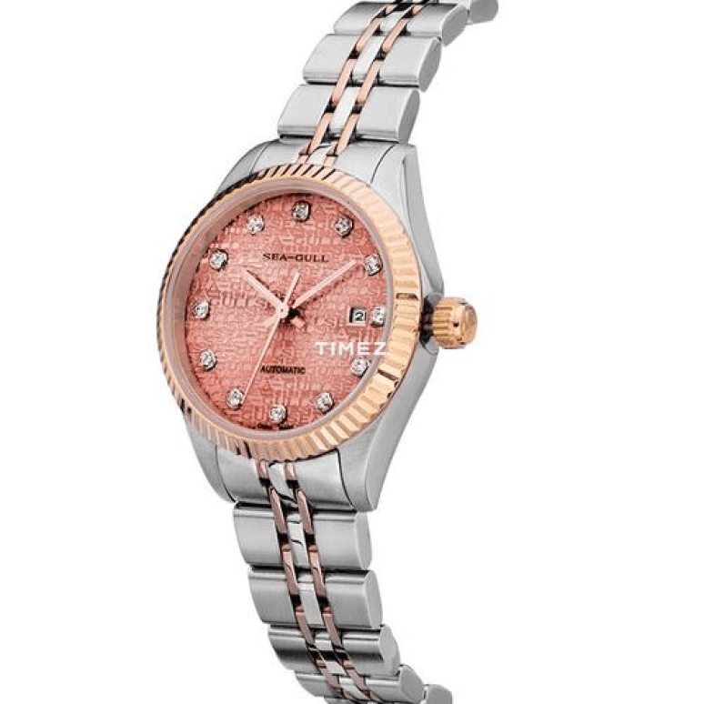 Sea-Gull,Couples 30mm,30mm,Stainless Steel,Coffee,Automatic,Day,Sapphire,Crystal Glass,217,217.335L