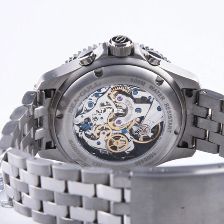 Sea-Gull,Multifunction 42mm,42mm,Titanium,White,Automatic,Chronograph,Rattrapante,413,413.361 WHITE