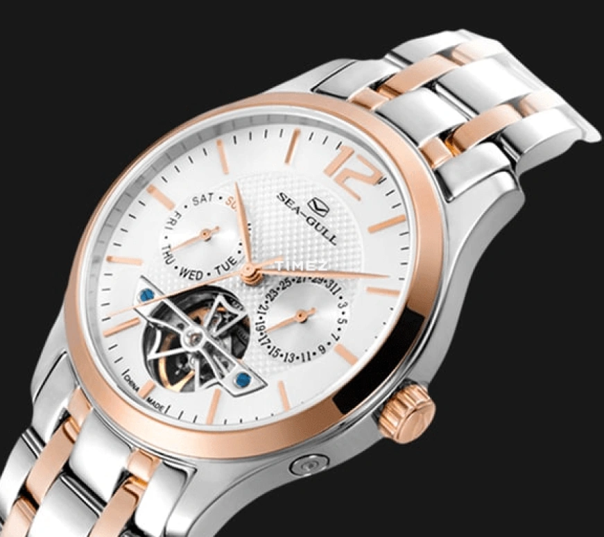 Sea-Gull,Multifunction 39mm,39mm,Stainless Steel,White,Automatic,Date,Day,217,217.427 WHITE