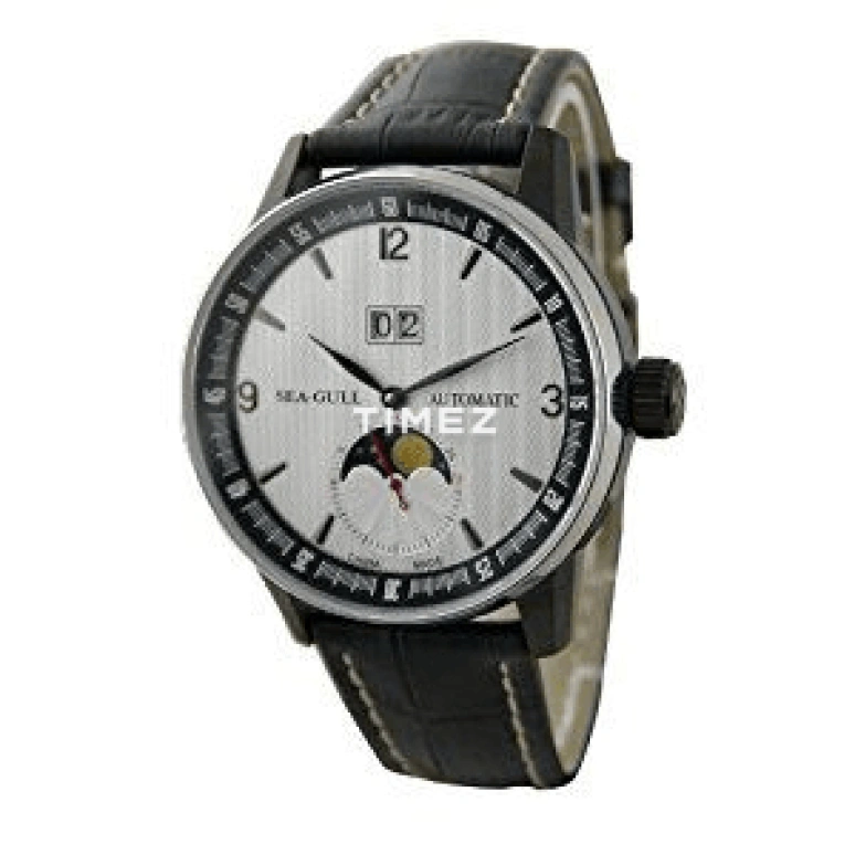 Sea-Gull,Business 40mm,40mm,Stainless Steel,White,Automatic,Chronograph,Moonphase,Date,Day,Sapphire,Crystal Glass,Round,219,219.350