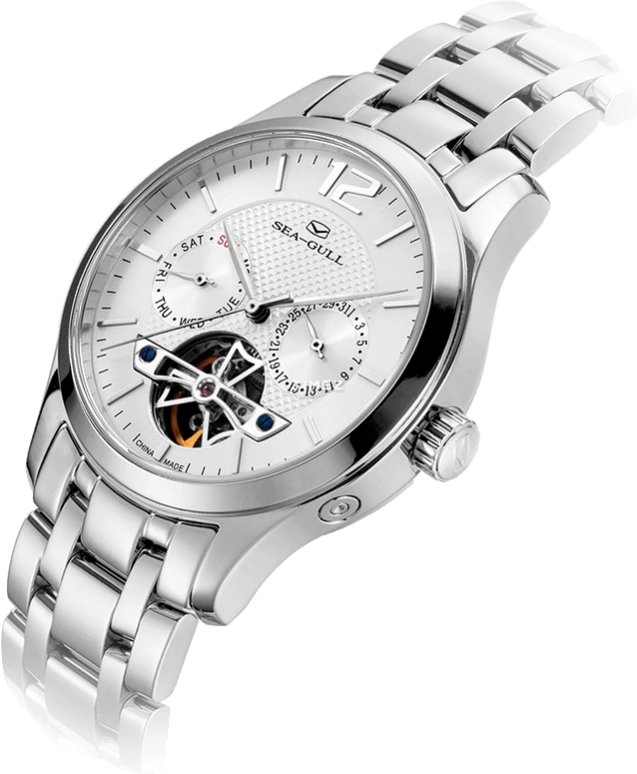 Sea-Gull,Multifunction 39mm,39mm,Stainless Steel,White,Automatic,Date,Day,816,816.427 WHITE