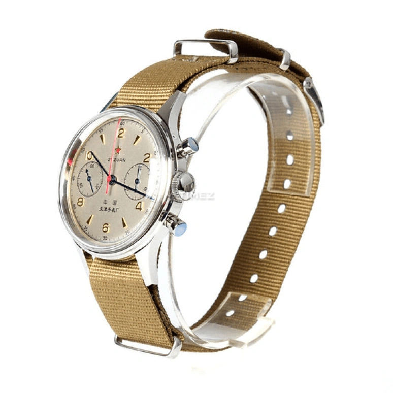 Sea-Gull,Commemorate 37mm,37mm,Stainless Steel,Cream,Automatic,Chronograph,Acrylic,FKJB